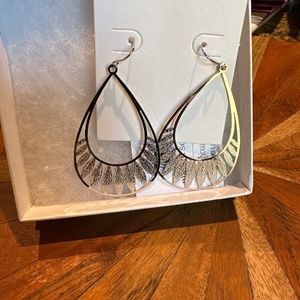 Brianna Feather Teardrop Earrings